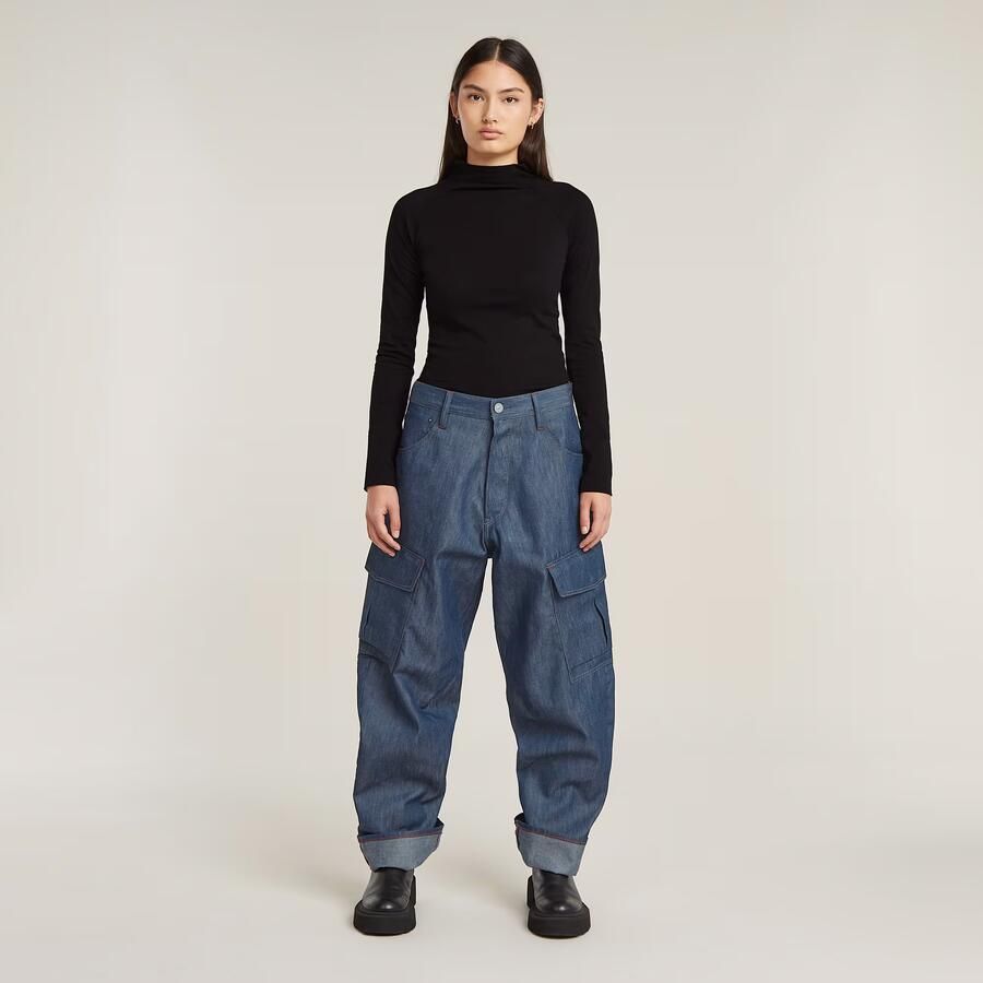 G-Star RAW Cargo 3D Boyfriend Broek Donkerblauw Dames - Foto 3