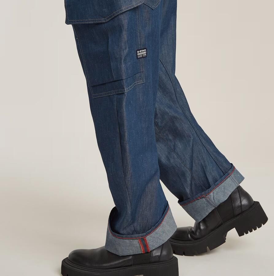 G-Star RAW Cargo 3D Boyfriend Broek Donkerblauw Dames - Foto 4
