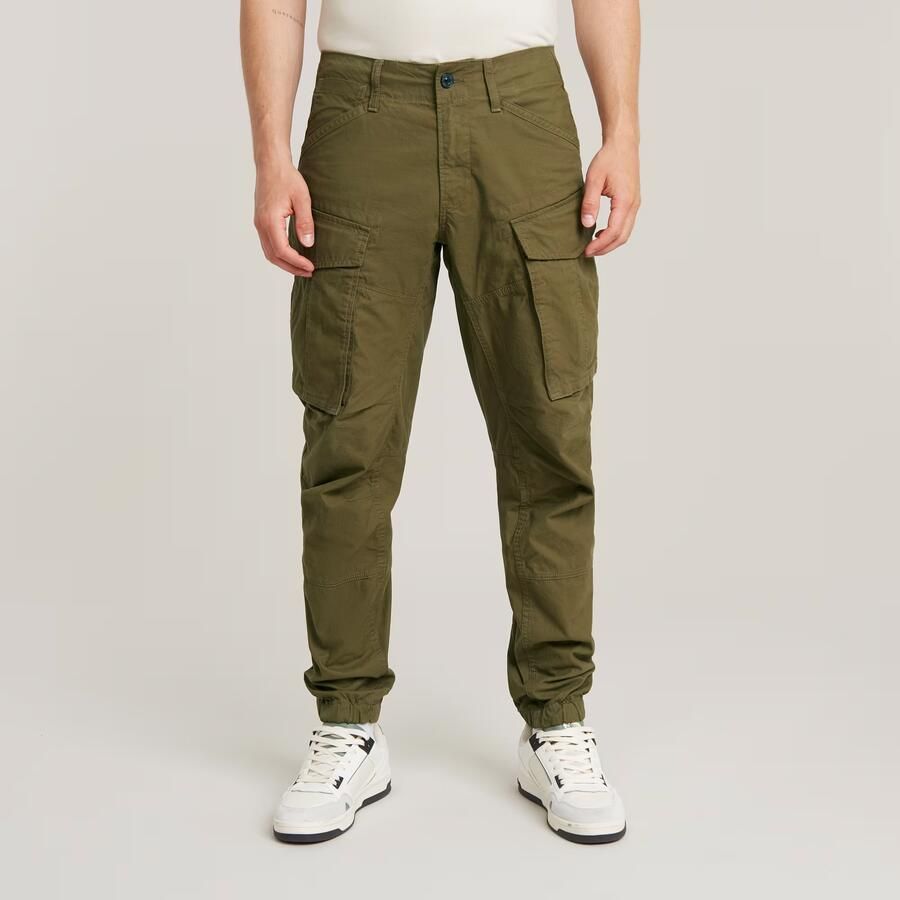G-Star RAW Cargo Broek 3D Regular Tapered Cuffed Groen Heren