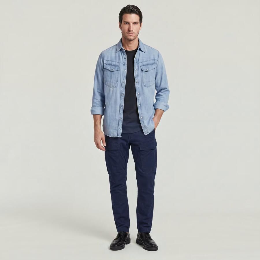 G-Star RAW Cargo Broek 3D Regular Tapered Donkerblauw Heren - Foto 2