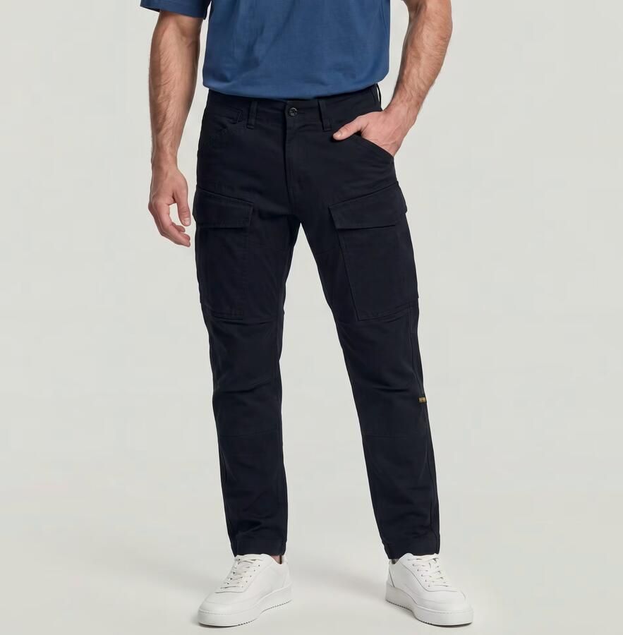 G-Star RAW Cargo Broek 3D Regular Tapered Donkerblauw Heren