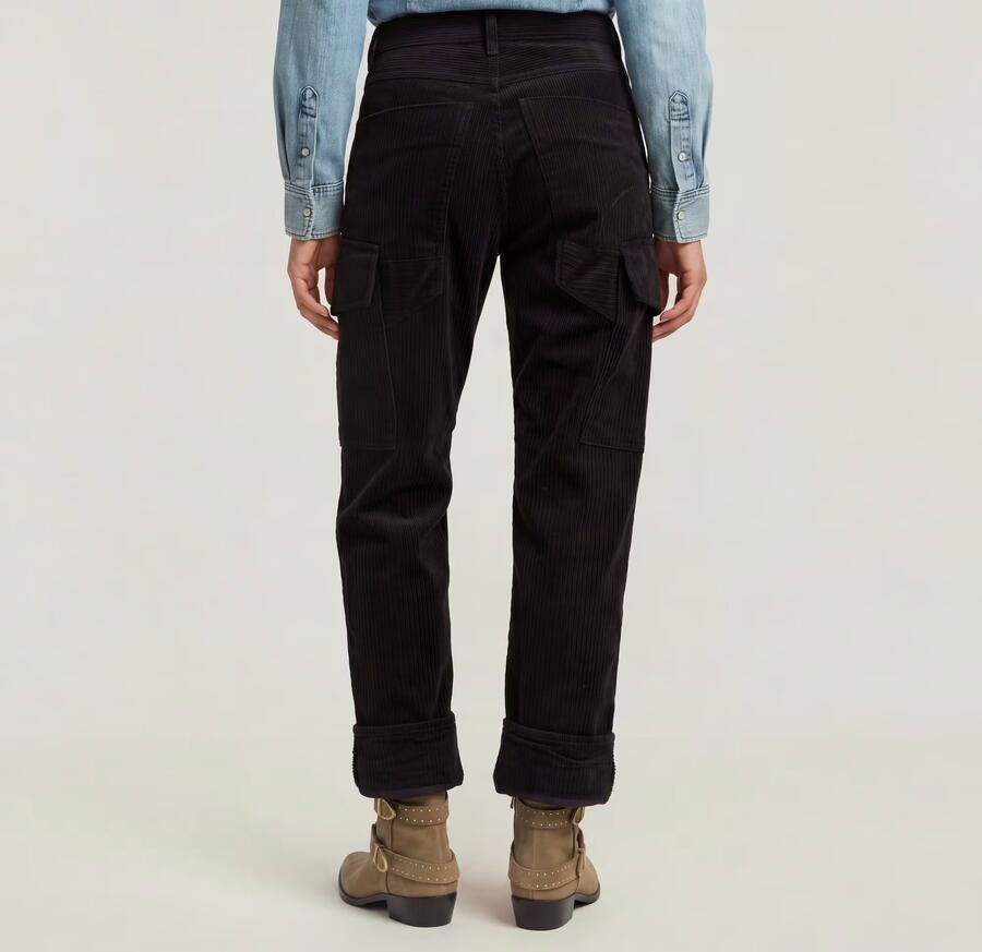 G-Star RAW Cargo Broek Cord 3D Boyfriend Zwart Dames - Foto 5