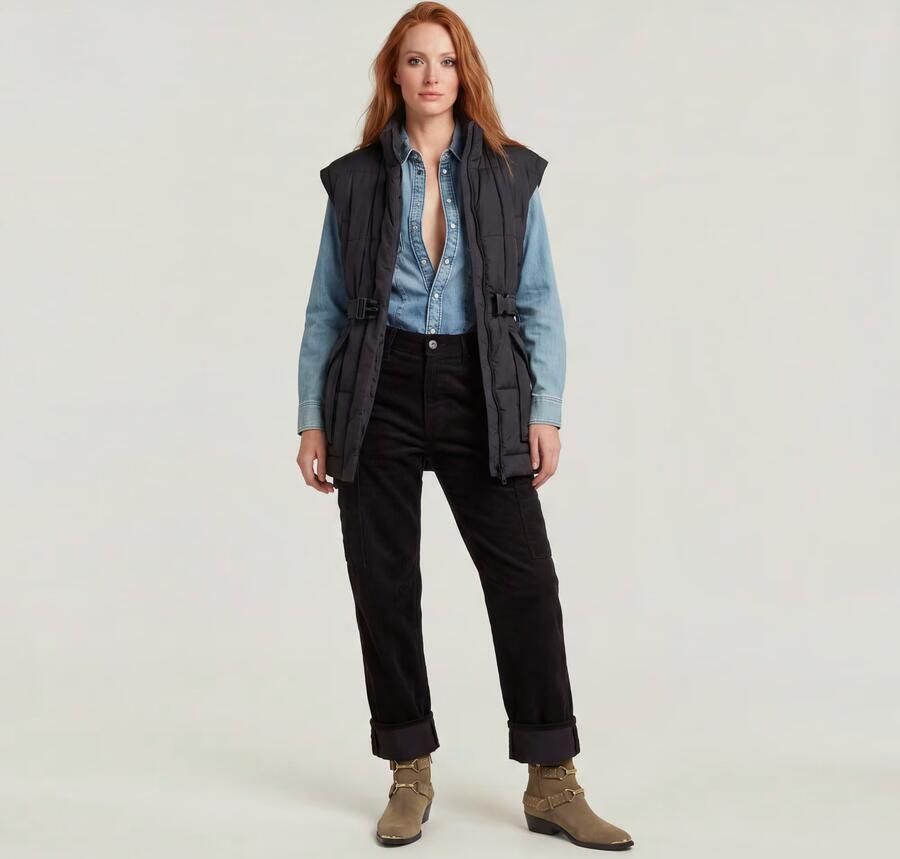 G-Star RAW Cargo Broek Cord 3D Boyfriend Zwart Dames - Foto 7