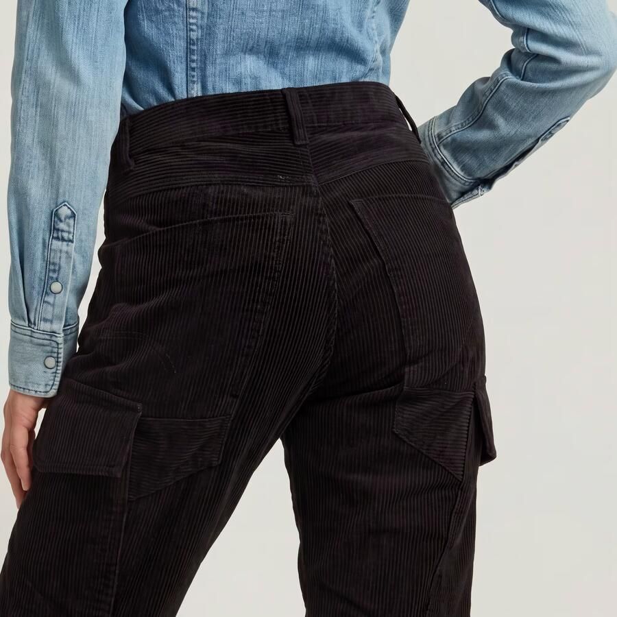 G-Star RAW Cargo Broek Cord 3D Boyfriend Zwart Dames - Foto 4