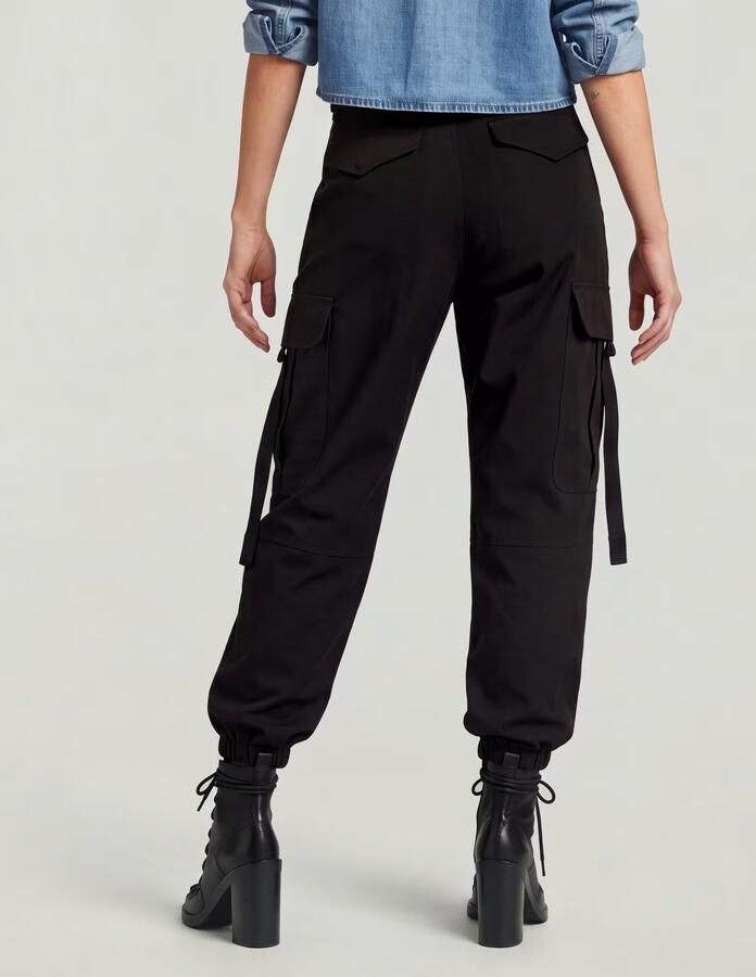 G-Star RAW Cargo Broek Cropped Drawcord Zwart Dames - Foto 6