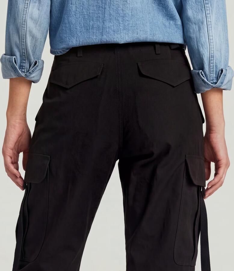 G-Star RAW Cargo Broek Cropped Drawcord Zwart Dames - Foto 5