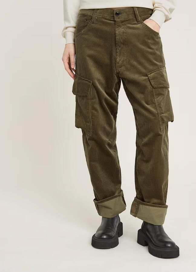 G-Star RAW Cargo Cord 3D Boyfriend Broek Groen Dames - Foto 7