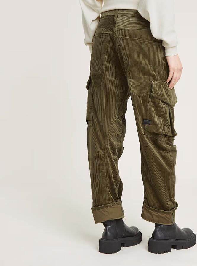 G-Star RAW Cargo Cord 3D Boyfriend Broek Groen Dames - Foto 6