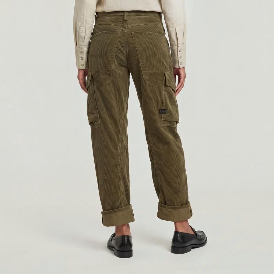 G-Star RAW Cargo Cord 3D Boyfriend Broek Groen Dames - Foto 5