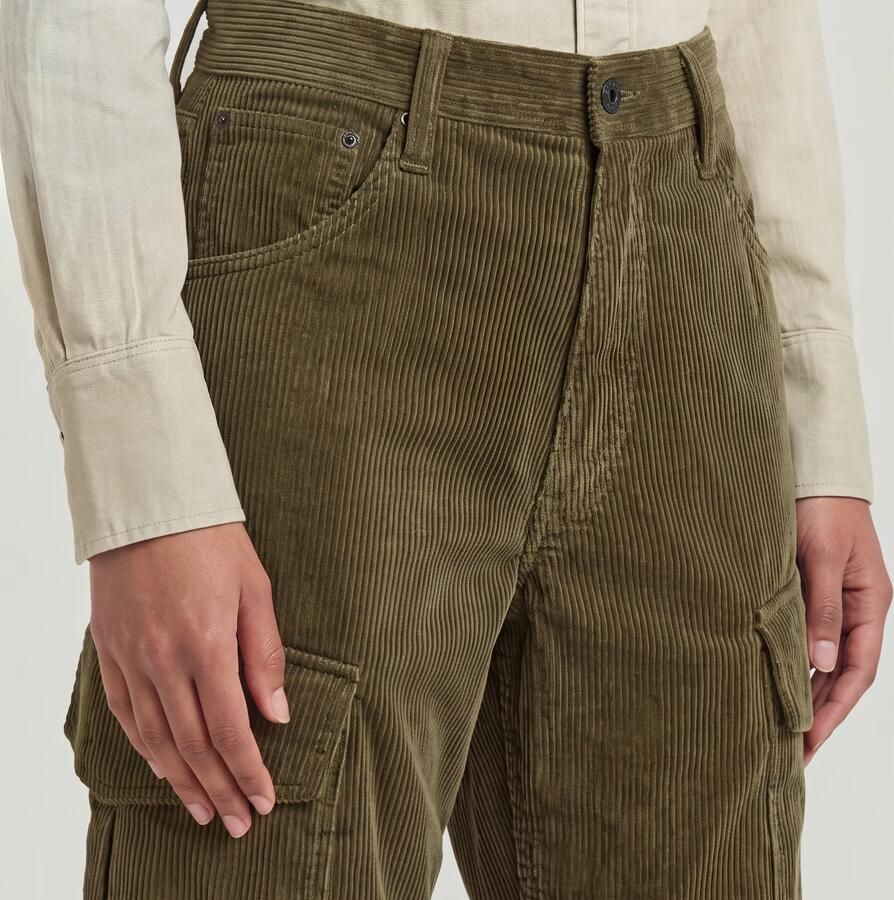 G-Star RAW Cargo Cord 3D Boyfriend Broek Groen Dames - Foto 7