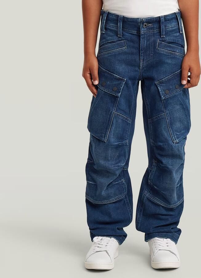 G-Star RAW Cargo Jeans Regular Straight voor jongens Midden blauw jongens
