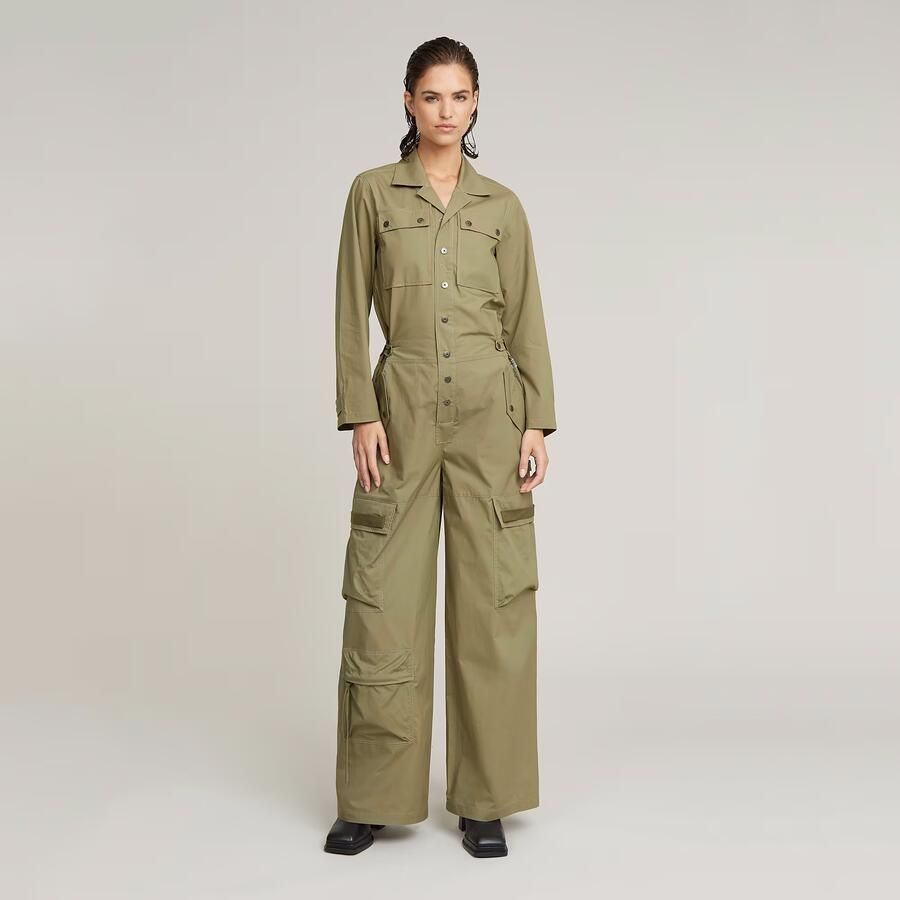 G-Star RAW Cargo Jumpsuit Groen Dames
