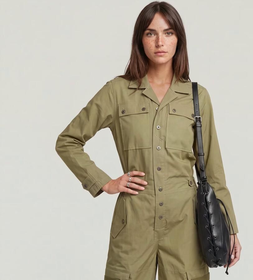 G-Star RAW Cargo Jumpsuit Groen Dames - Foto 7