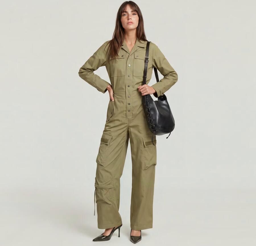 G-Star RAW Cargo Jumpsuit Groen Dames - Foto 6