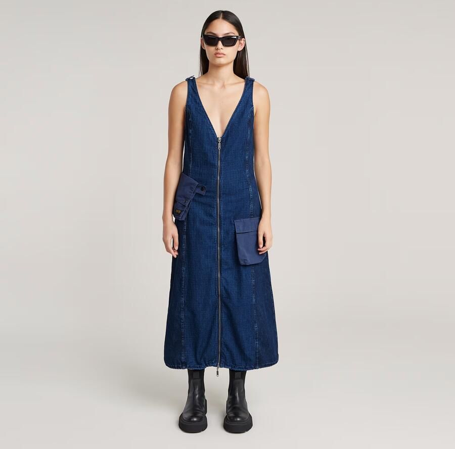 G-Star RAW Cargo Jurk Donkerblauw Dames - Foto 6