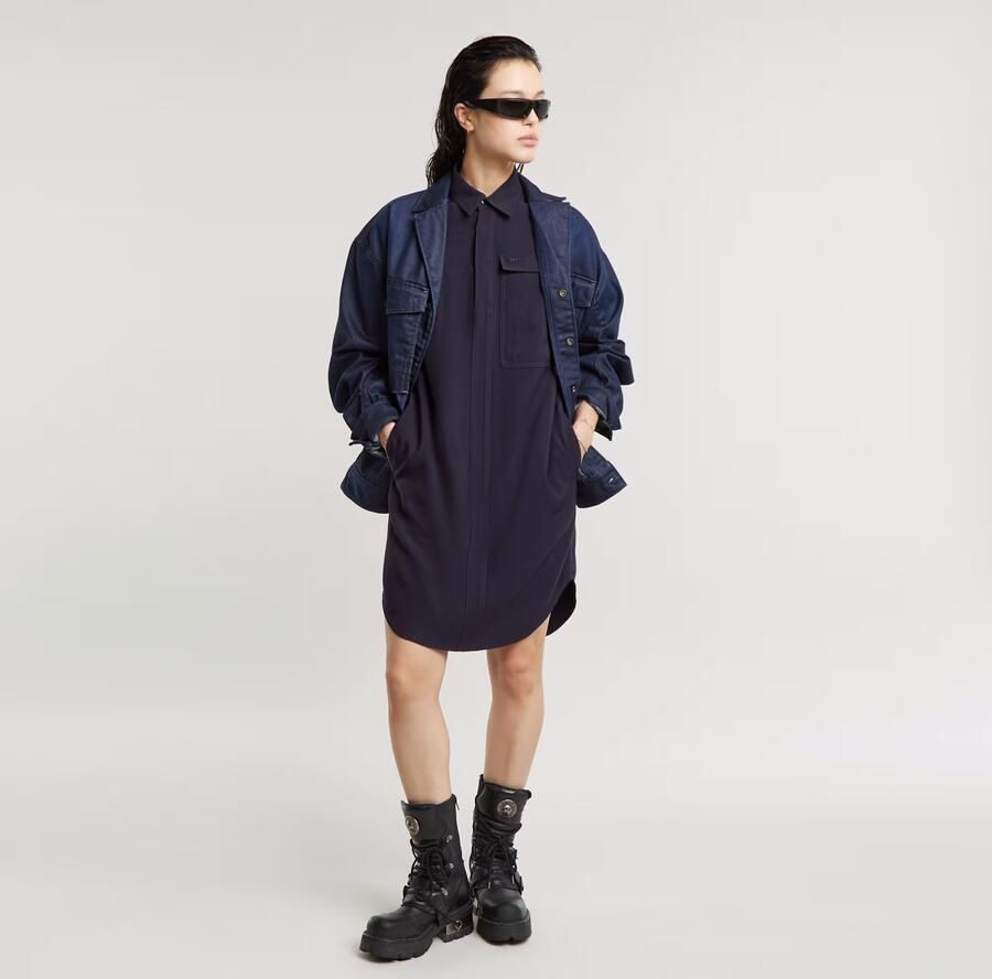 G-Star RAW Cargo Tuniekjurk Donkerblauw Dames - Foto 6