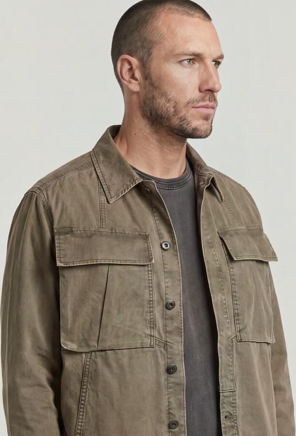 G-Star RAW Cargo Washed Overshirt Bruin Heren - Foto 3