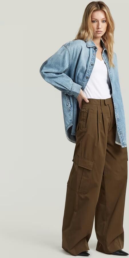 G-Star RAW Cargo WB Chino Bruin Dames - Foto 6