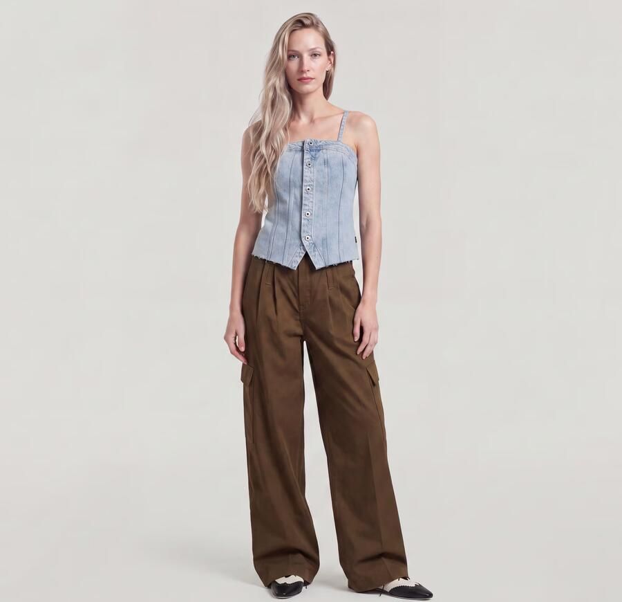 G-Star RAW Cargo WB Chino Bruin Dames - Foto 5