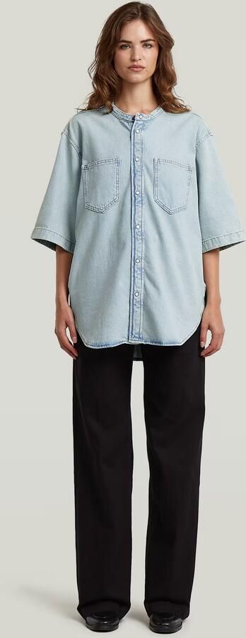 G-Star RAW Carter 2-Pocket Denim Overhemd Midden blauw Dames - Foto 7