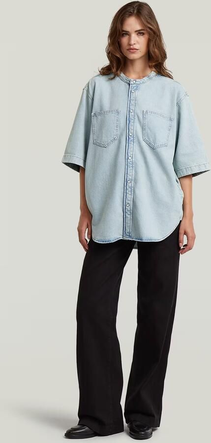 G-Star RAW Carter 2-Pocket Denim Overhemd Midden blauw Dames - Foto 6