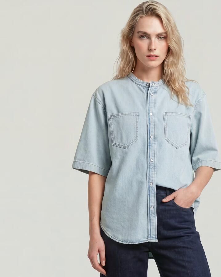G-Star RAW Carter 2-Pocket Denim Overhemd Midden blauw Dames - Foto 3