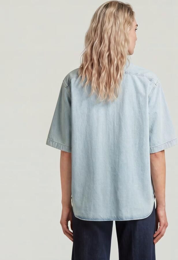 G-Star RAW Carter 2-Pocket Denim Overhemd Midden blauw Dames - Foto 4