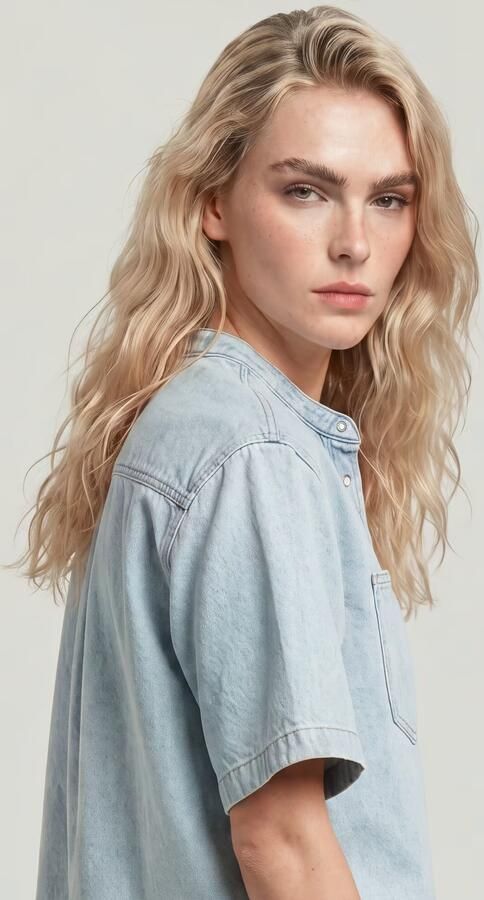 G-Star RAW Carter 2-Pocket Denim Overhemd Midden blauw Dames - Foto 5