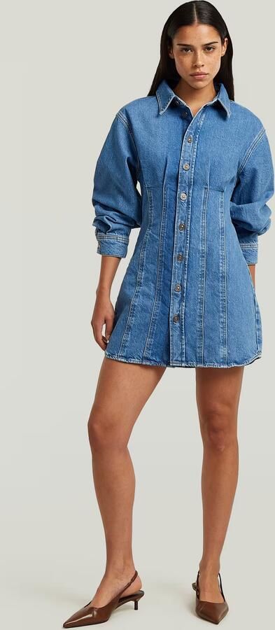 G-Star RAW Carter Denim Overhemdjurk Lichtblauw Dames - Foto 6