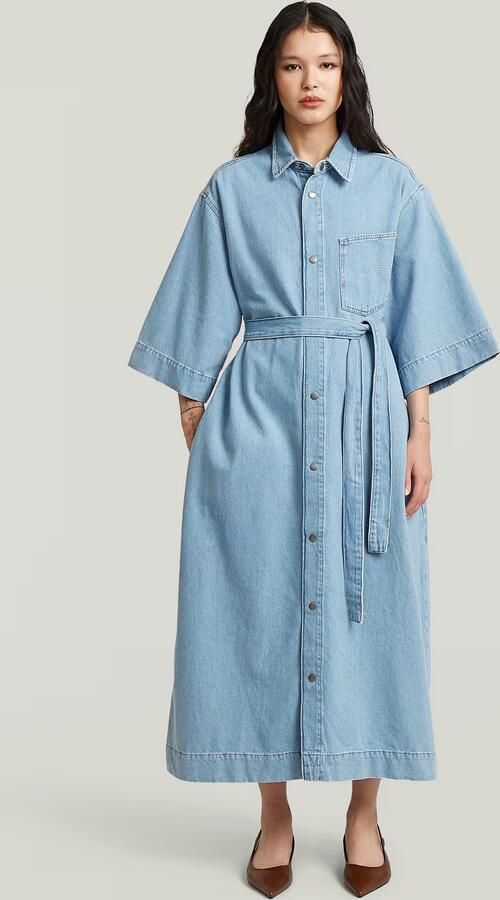 G-Star RAW Carter Denim Overhemdjurk Lichtblauw Dames - Foto 5
