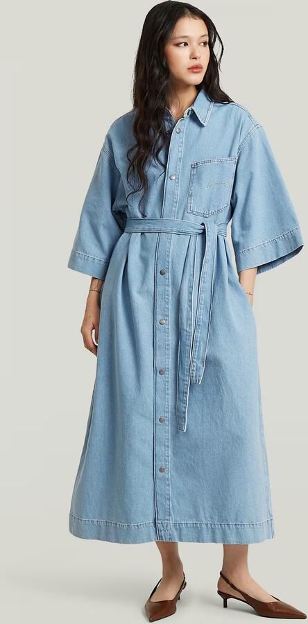 G-Star RAW Carter Denim Overhemdjurk Lichtblauw Dames - Foto 7