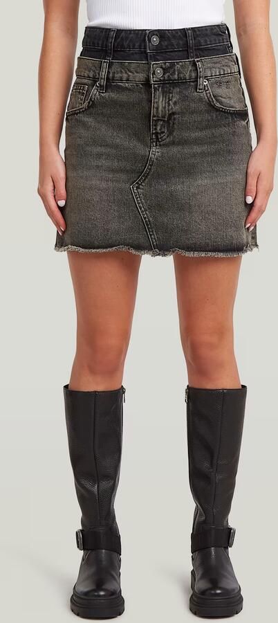 G-Star RAW Carter Double Waistband Mini Skirt Midden blauw Dames - Foto 7