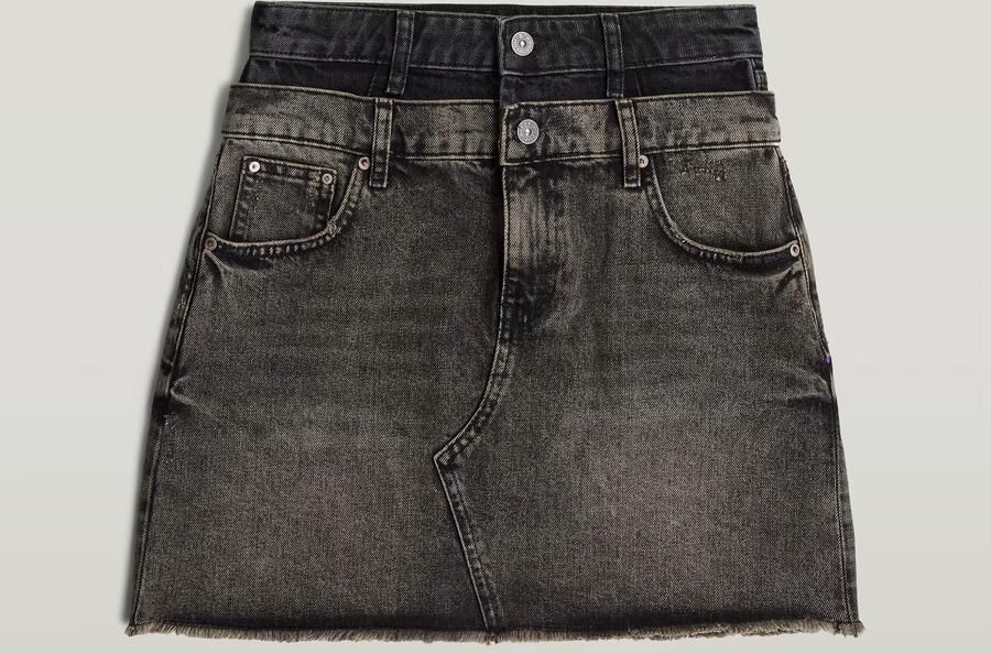 G-Star RAW Carter Double Waistband Mini Skirt Midden blauw Dames - Foto 3