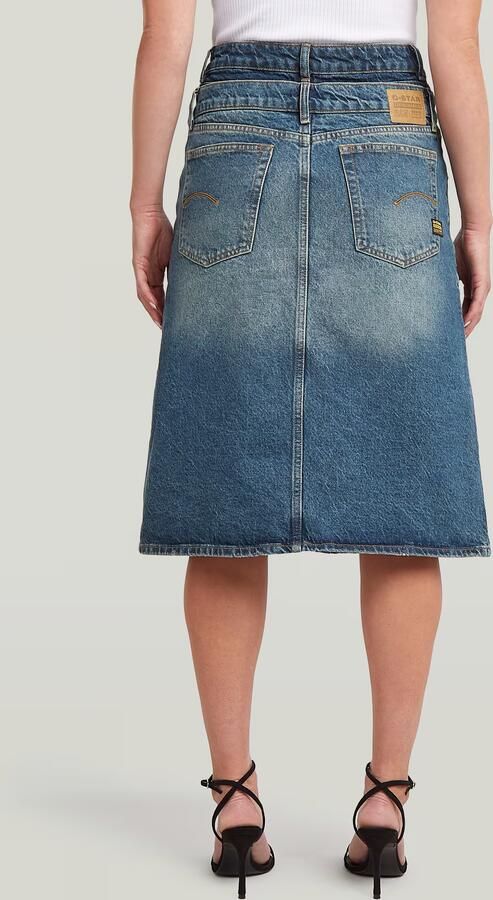 G-Star RAW Carter Double Waistband Skirt Midden blauw Dames - Foto 5