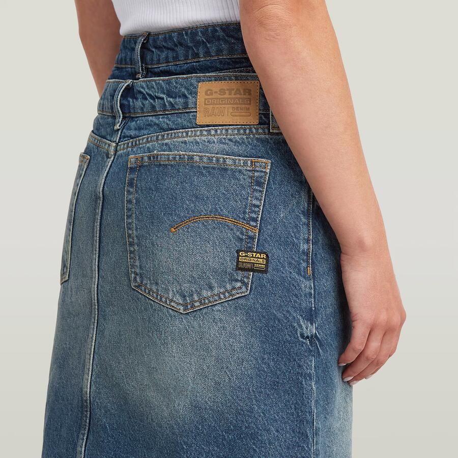 G-Star RAW Carter Double Waistband Skirt Midden blauw Dames