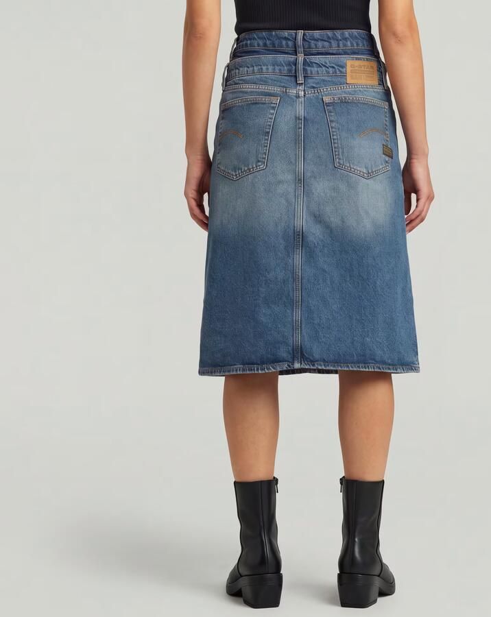 G-Star RAW Carter Double Waistband Skirt Midden blauw Dames - Foto 5