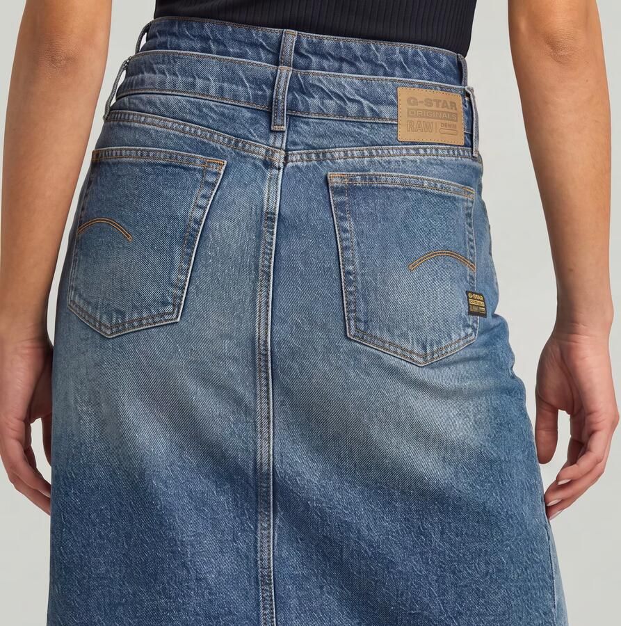 G-Star RAW Carter Double Waistband Skirt Midden blauw Dames - Foto 3