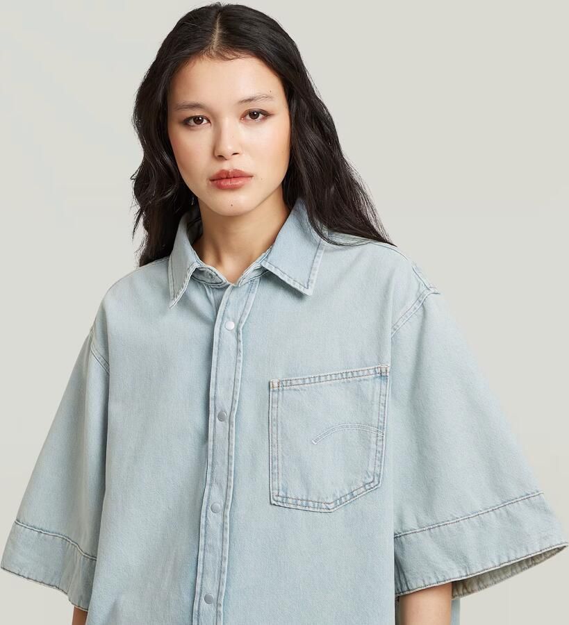 G-Star RAW Carter One Pocket Denim Overhemd Lichtblauw Dames - Foto 3