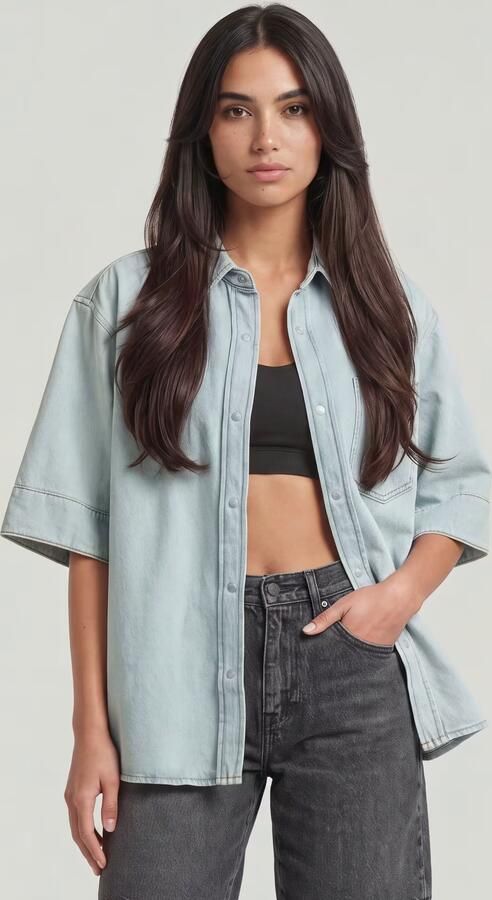 G-Star RAW Carter One Pocket Denim Overhemd Lichtblauw Dames - Foto 6