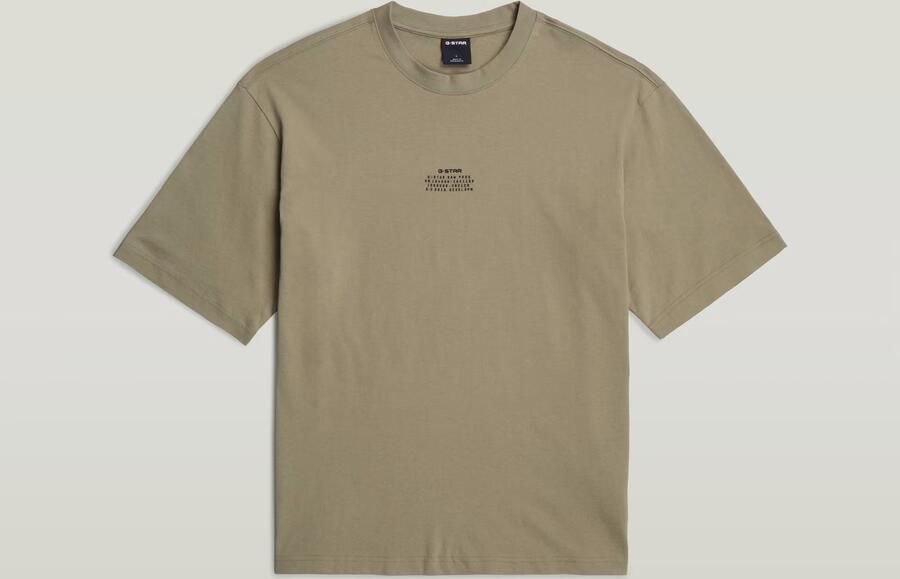 G-Star RAW Center Chest Boxy T-Shirt Groen Heren