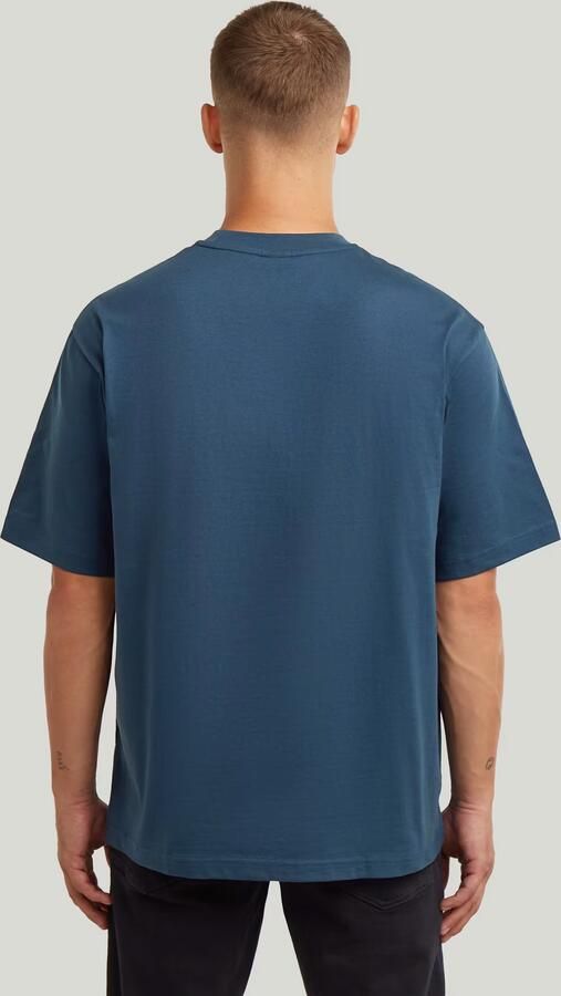 G-Star RAW Center Chest Boxy T-Shirt Midden blauw Heren - Foto 5