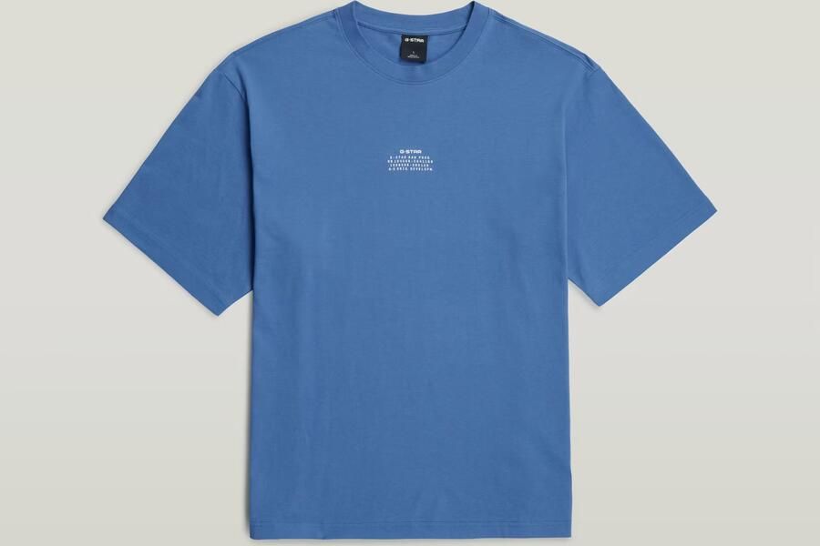 G-Star RAW Center Chest Boxy T-Shirt Midden blauw Heren