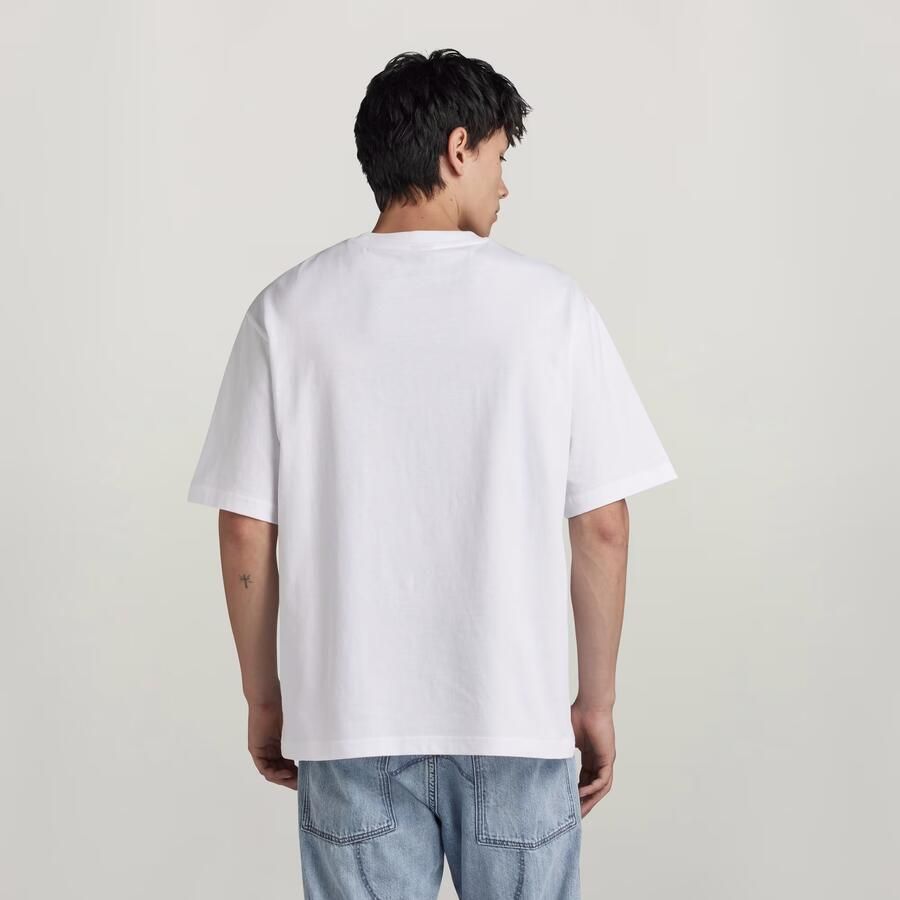 G-Star Raw T-shirt D24780-C336 CENTER CHEST BOXY-110 WHITE - Foto 2