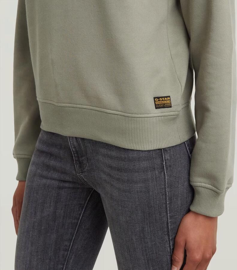 G-Star RAW Center Chest Logo Crew Sweater Groen Dames - Foto 2