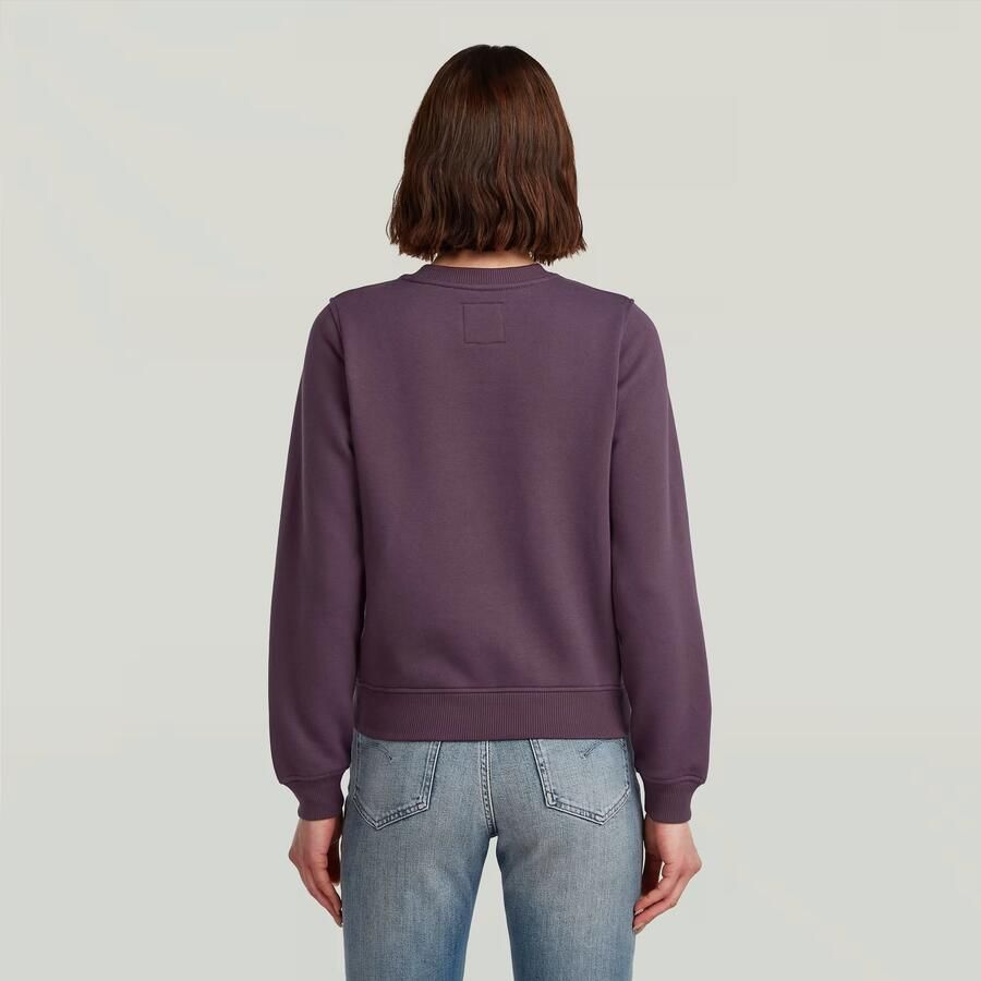 G-Star RAW Center Chest Logo Crew Sweater Paars Dames