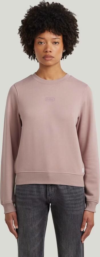 G-Star RAW Center Chest Logo Crew Sweater Roze Dames - Foto 7