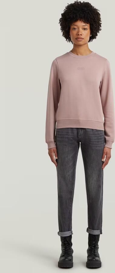 G-Star RAW Center Chest Logo Crew Sweater Roze Dames - Foto 5