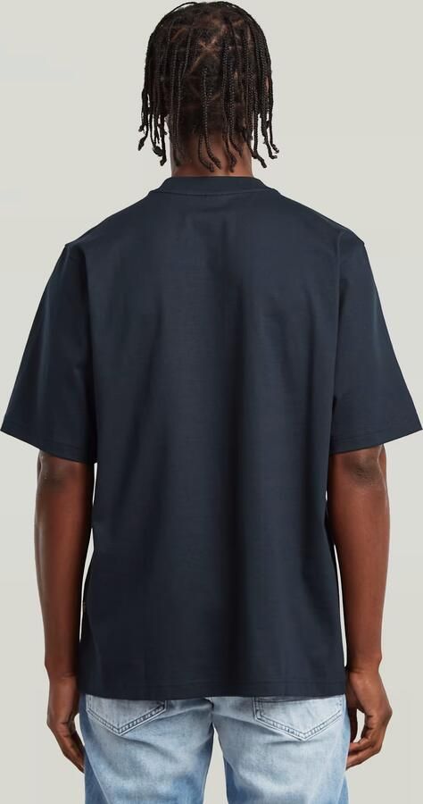 G-Star RAW Center Chest Logo Loose Boxy T-Shirt Donkerblauw Heren - Foto 4