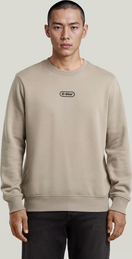 G-Star RAW Center Chest Logo Sweater Beige Heren - Foto 5