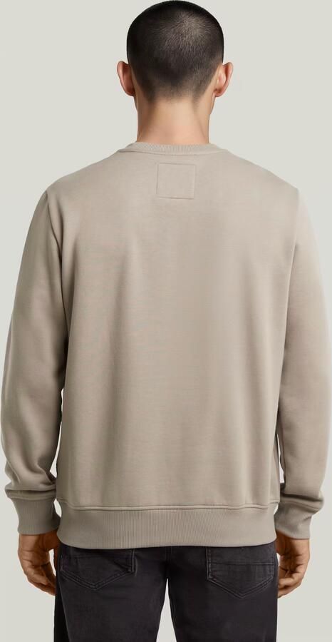 G-Star RAW Center Chest Logo Sweater Beige Heren - Foto 4